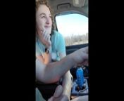 RoadHead, sucking and stroking him while he drives down the highway until he cums in my mouth! from drive handjob