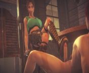 LARA CROFT TOMB RAIDER PERFECTLY JUMPS ON A DICK | 3D Animation from horsse