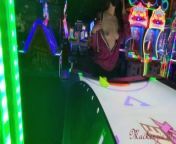 Sexy Wife Plays Air Hockey with Tits Out and Bouncing from indian vip female
