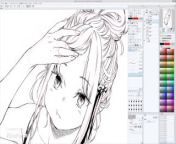 Drawing Anime Girl from 3d drawing video 3gp