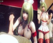 [Hentai game Honey Select 2 Libido]sexy nurse's big tits beauty rubs her breasts and sex. from ani bhattachariya sexy video bp xxx