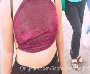 Little Ruby - Walking with transparent top and miniskirt without panties in front of people from proversex