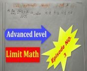Advance Limit math exercises Teach By Bikash Educare episode no 3 from indian teacher in