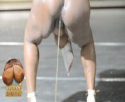 Naked Ebony Slut Pees In Parking Lot from thla