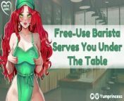 Free-Use Barista Will Do Anything for Your Cum | Audio Hentai | Eroric Audio Porn Roleplay | ASMR from hin moves hot foot on chast sence