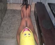 Tattooed desi slut humps a big banana, close ups from desi big brest women dre