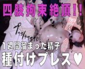 A married woman gets Nakadashi with sperm she has been saving for a week!　POV Hentai Japanise Real from japani khanki