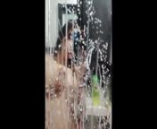 Milk party in front of the mirror, it is very wet! from bangla ma chloe chat videos