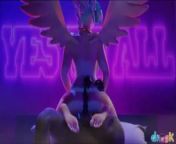 MLP Princess Celestia rides a big anthro dick under the Neon Lights - 3D Anthro x Anthro furry from 3d mom
