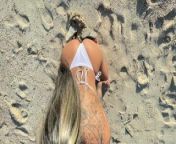 PUBLIC BEACH - Big Tits Girl sucks Dick to my fan on the beach (Only TEASER) from michaela raz
