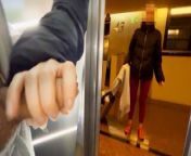 Dick Flash! An unknown sporty girl from the hotel gives me a blowjob in the public elevator from jatt and chamari sex videos 3gp