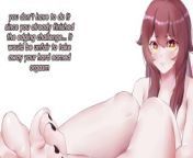 Anime Feet JOI Challenge with Hu Tao Part 3(femdom, feet, edging, challenge, humiliation) from tvm hu