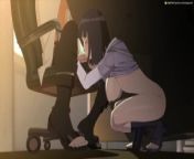 Cute 2D Babe Sucking The Bosses Cock Under His Desk from japanese father in law censored