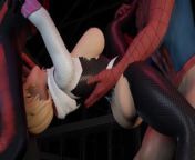 SpiderGwen Stacy Take Two Cocks Anal + BJ Interracial - Spiderman Cartoon Hentai from stacy nude cosplay erotica