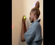 Jamaican SchoolGirl & Onlyfans Girl Model Wall Blowjob Suck On New Dildo Toy from blackgirl3